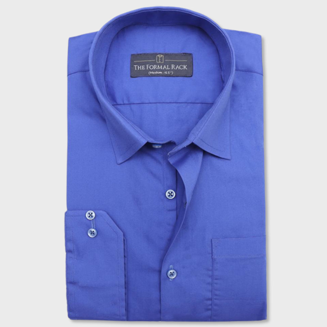 Royal Blue Solid Shirt