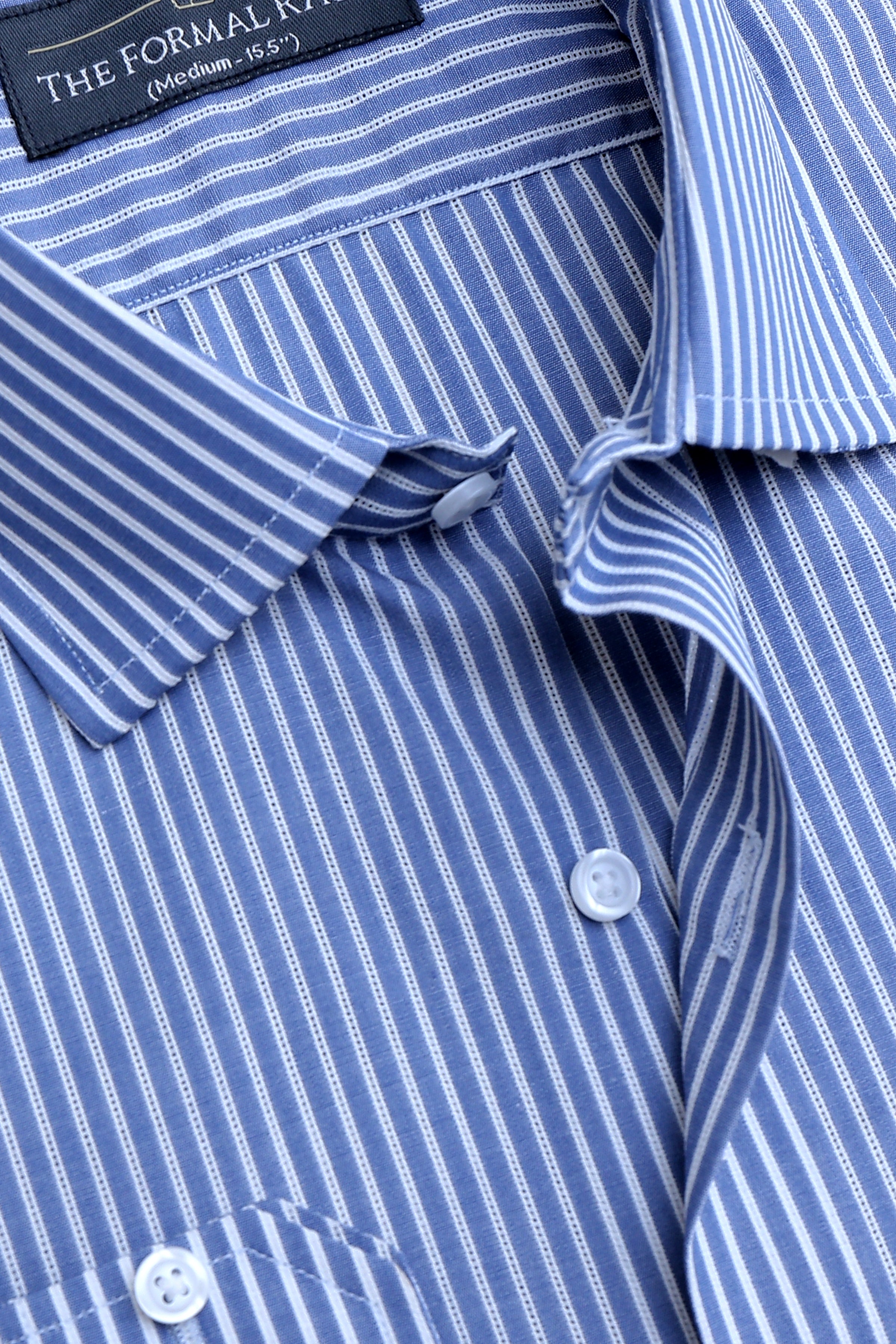 Blue Perforated Stripes