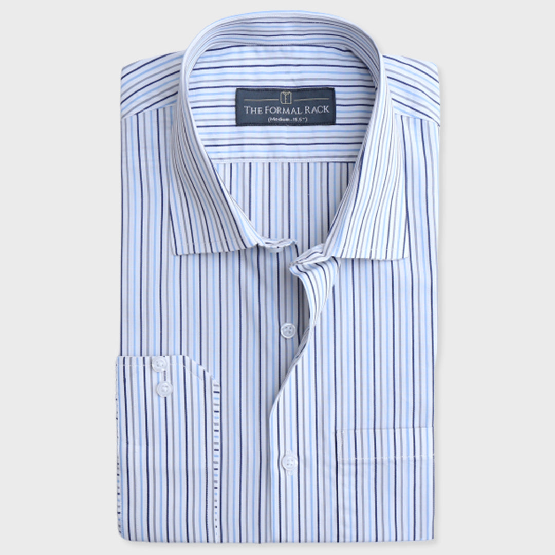 Blue & Grey Dress Stripes